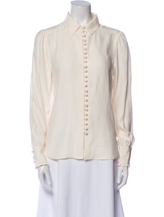 FRAME Long Sleeve Button-Up Top