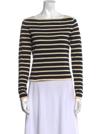 FRAME Striped Bateau Neckline Sweater