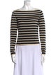 FRAME Striped Bateau Neckline Sweater