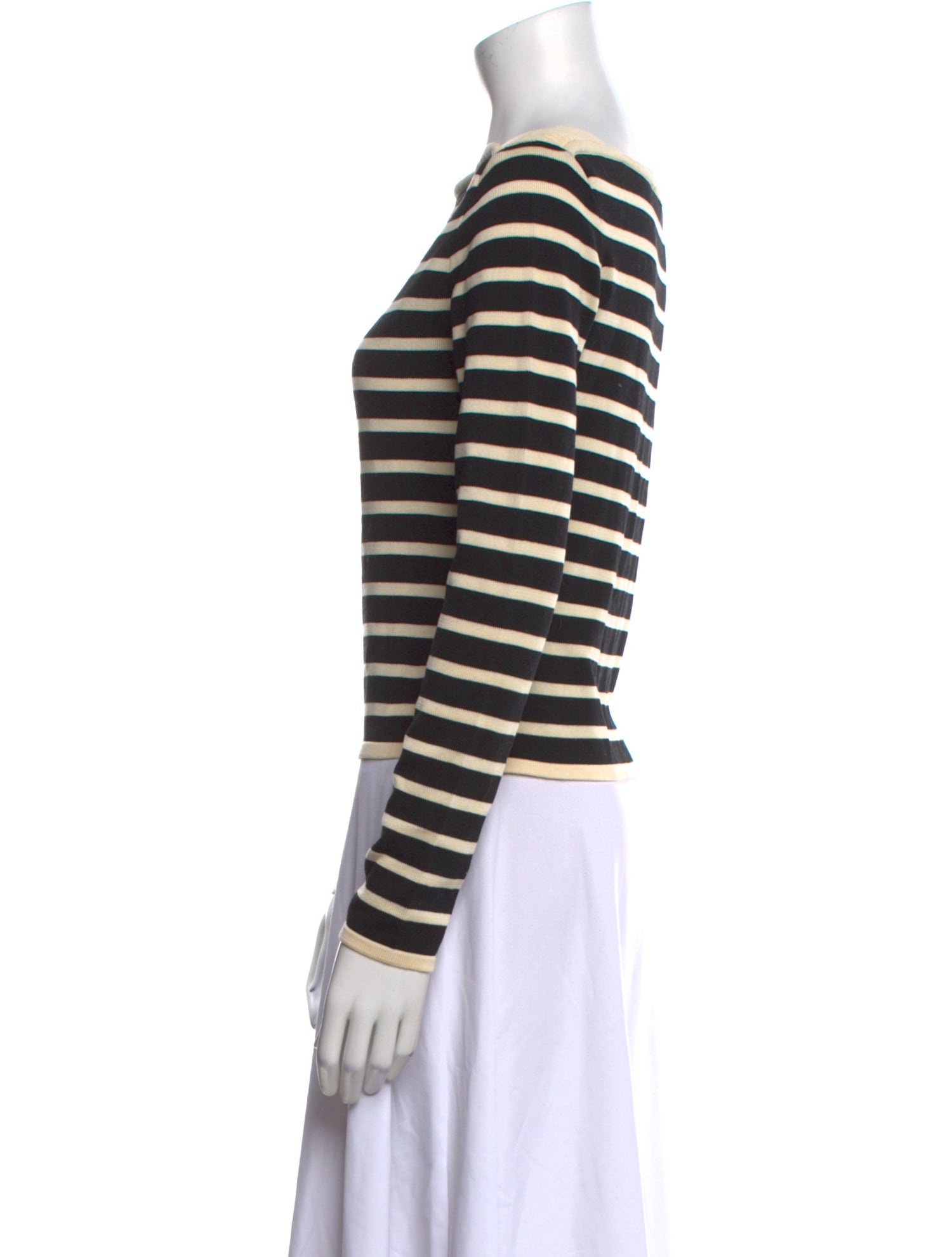 FRAME Striped Bateau Neckline Sweater