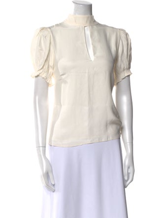 FRAME Silk Turtleneck Blouse