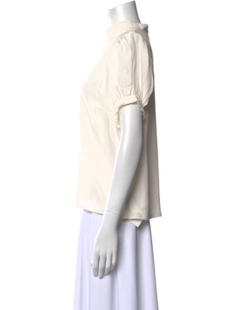 FRAME Silk Turtleneck Blouse