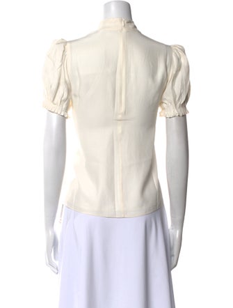 FRAME Silk Turtleneck Blouse