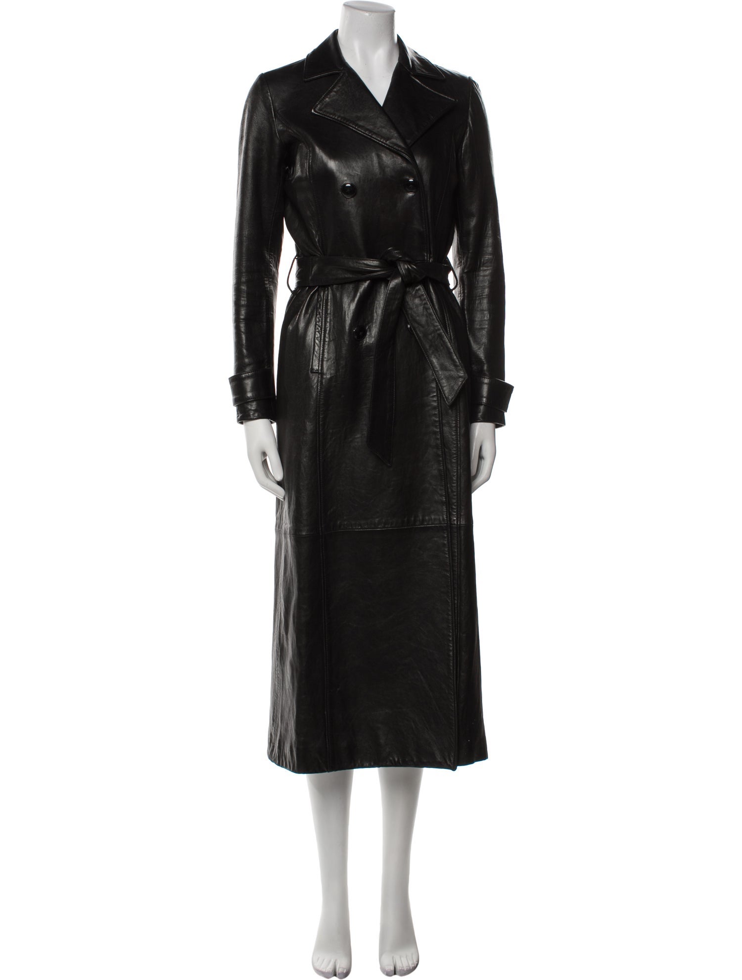 FRAME Leather Trench Coat