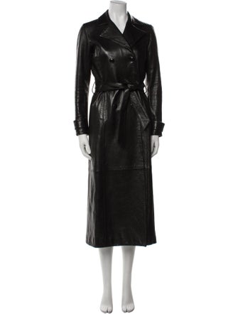 FRAME Leather Trench Coat
