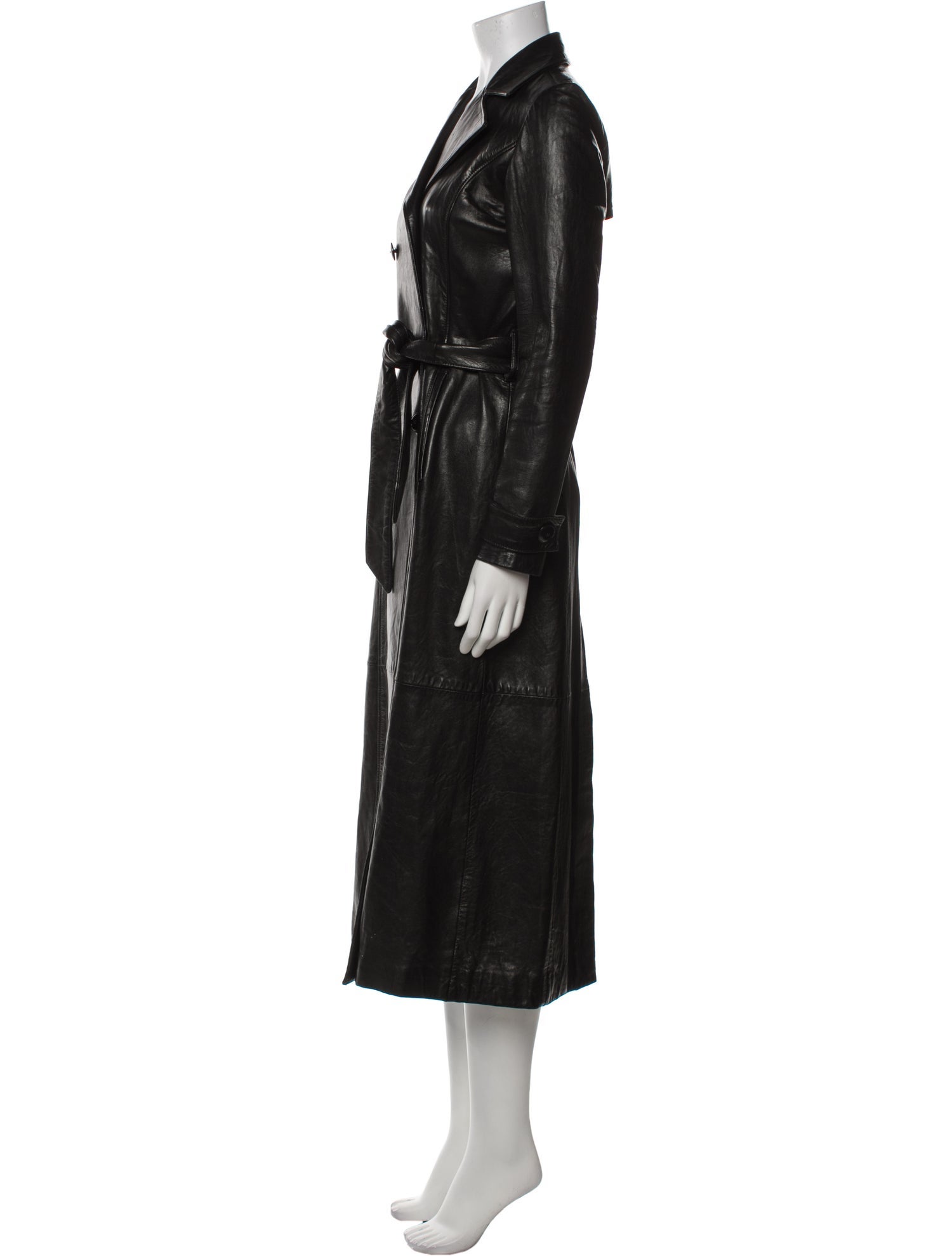 FRAME Leather Trench Coat