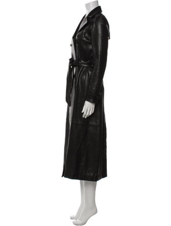 FRAME Leather Trench Coat
