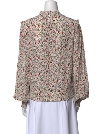 FRAME Silk Floral Print Blouse
