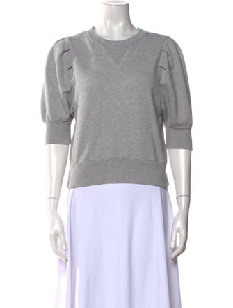 FRAME Crew Neck Three-Quarter Sleeve Sweatshirt