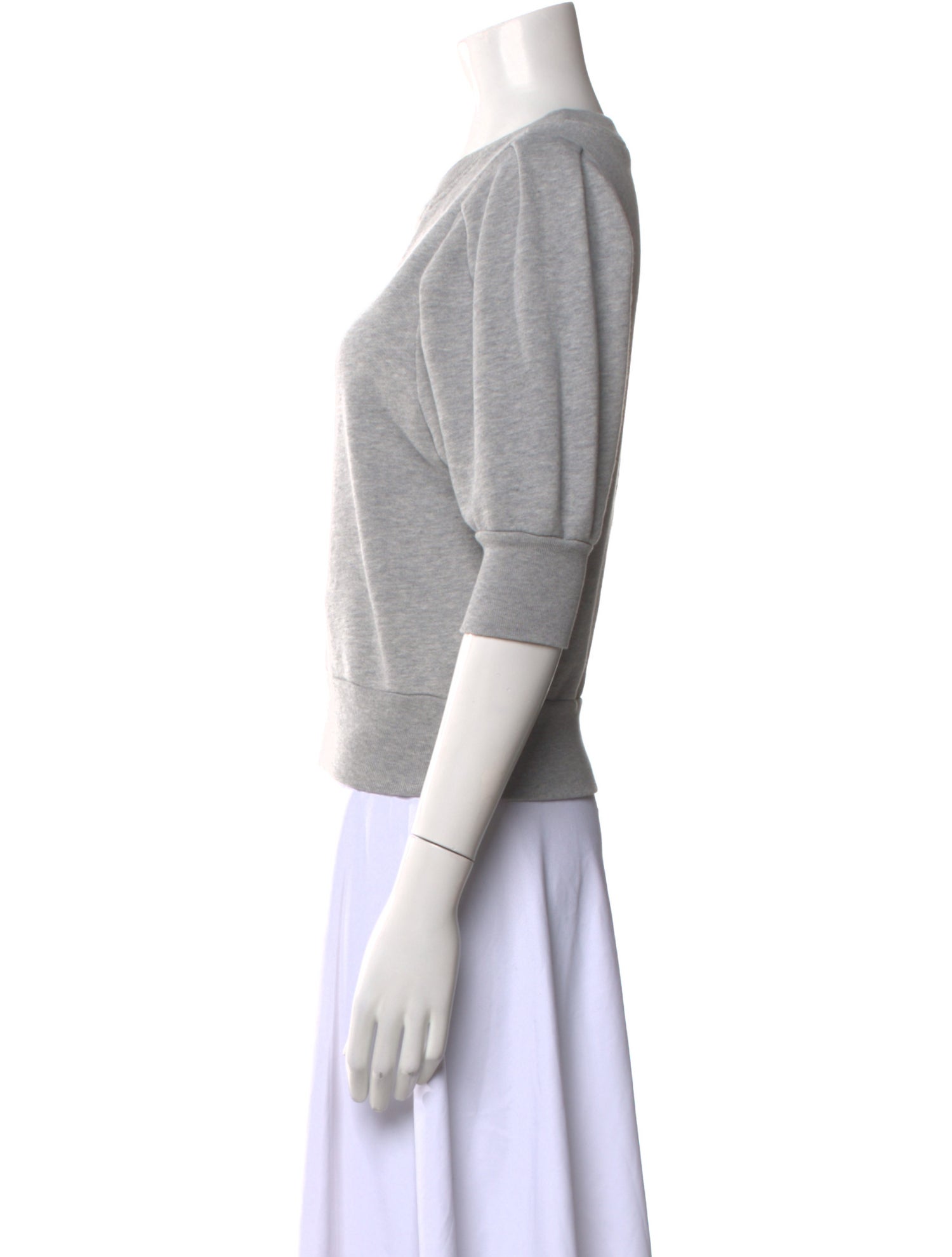 FRAME Crew Neck Three-Quarter Sleeve Sweatshirt