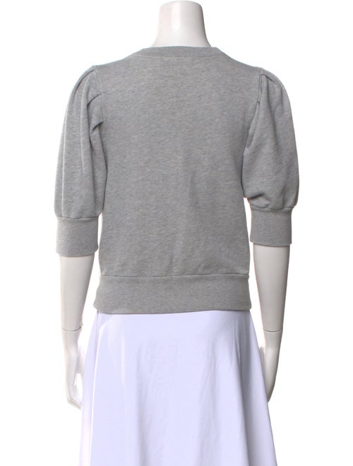 FRAME Crew Neck Three-Quarter Sleeve Sweatshirt