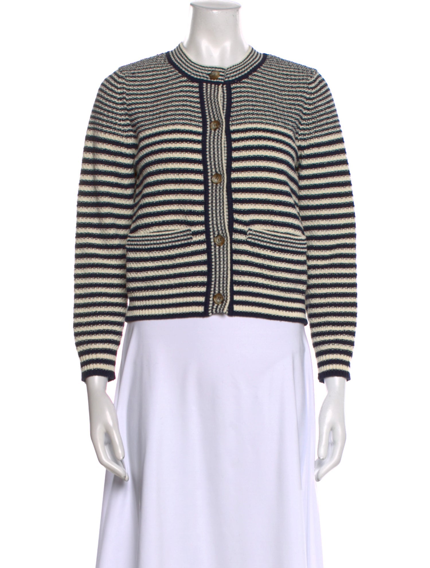 FRAME Striped Crew Neck Sweater