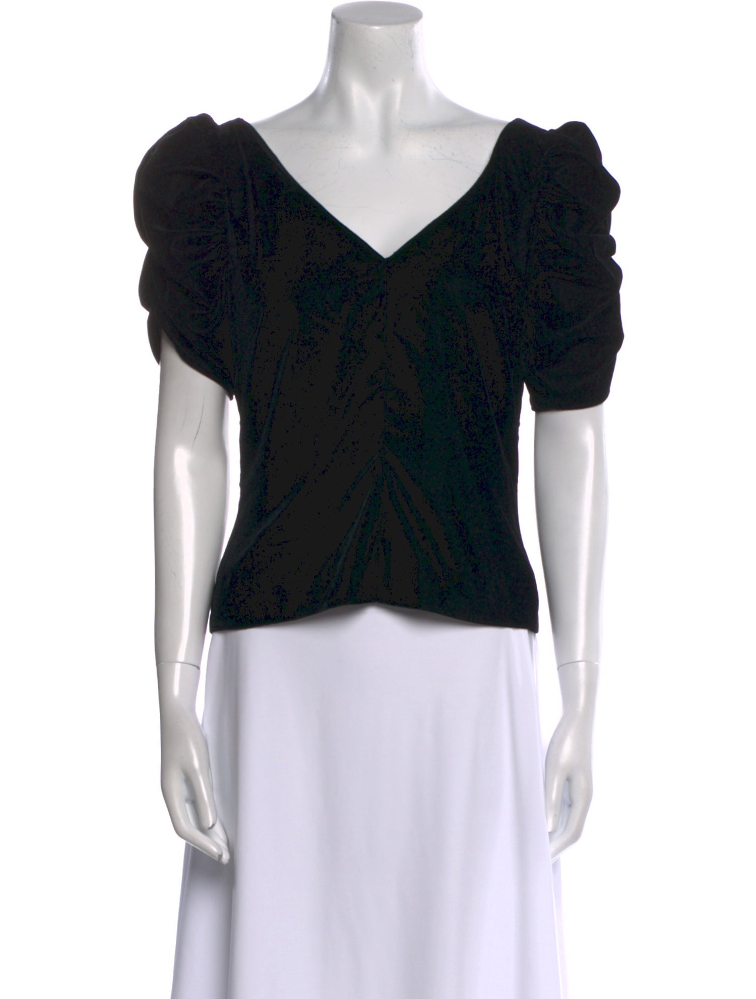 FRAME V-Neck Short Sleeve Crop Top