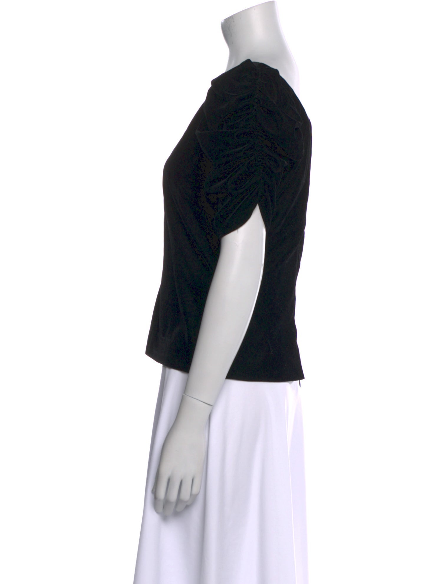 FRAME V-Neck Short Sleeve Crop Top