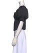 FRAME Square Neckline Short Sleeve Crop Top