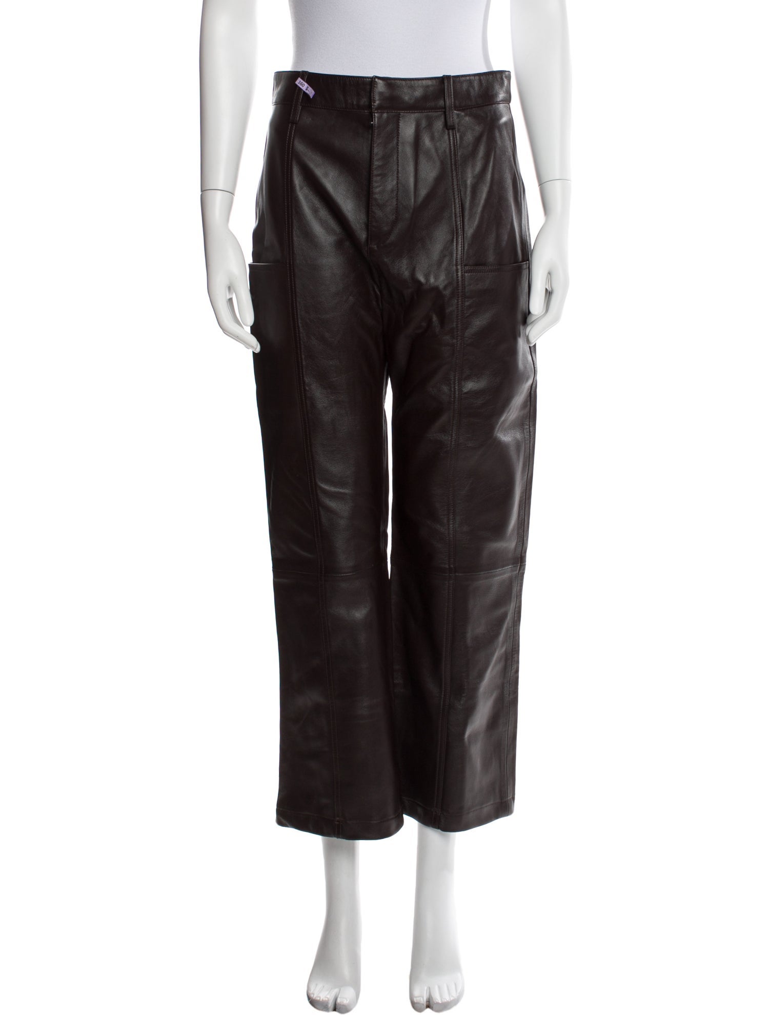 FRAME Lamb Leather Wide Leg Pants