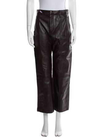 FRAME Lamb Leather Wide Leg Pants
