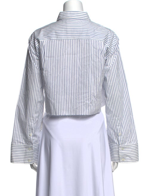 FRAME Striped Long Sleeve Crop Top