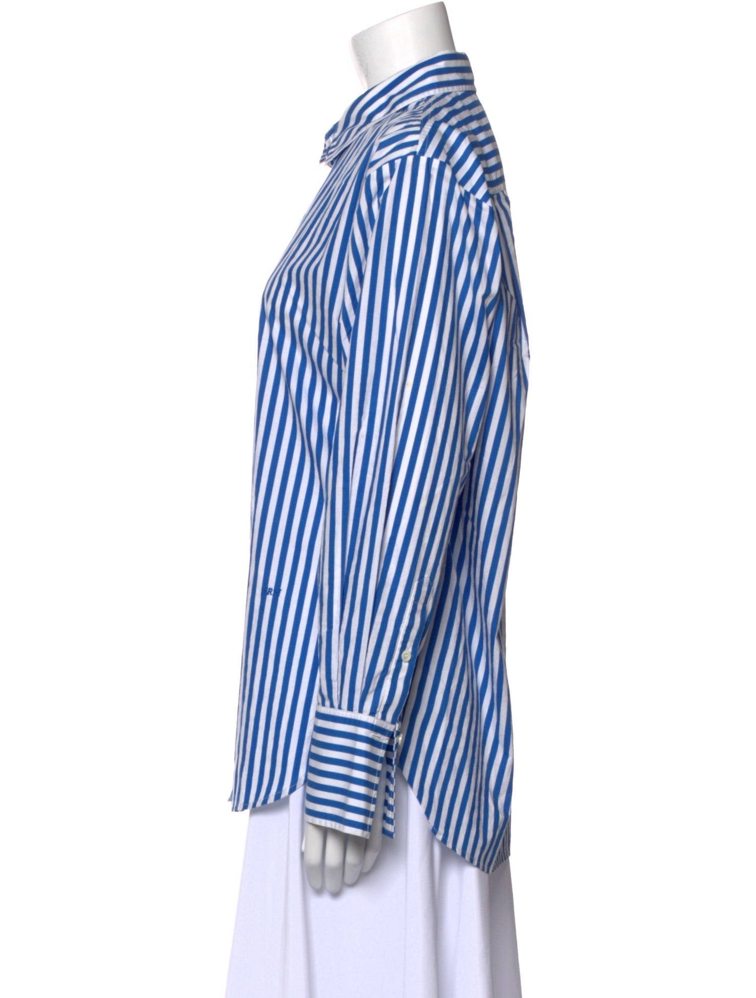 FRAME Striped Long Sleeve Button-Up Top