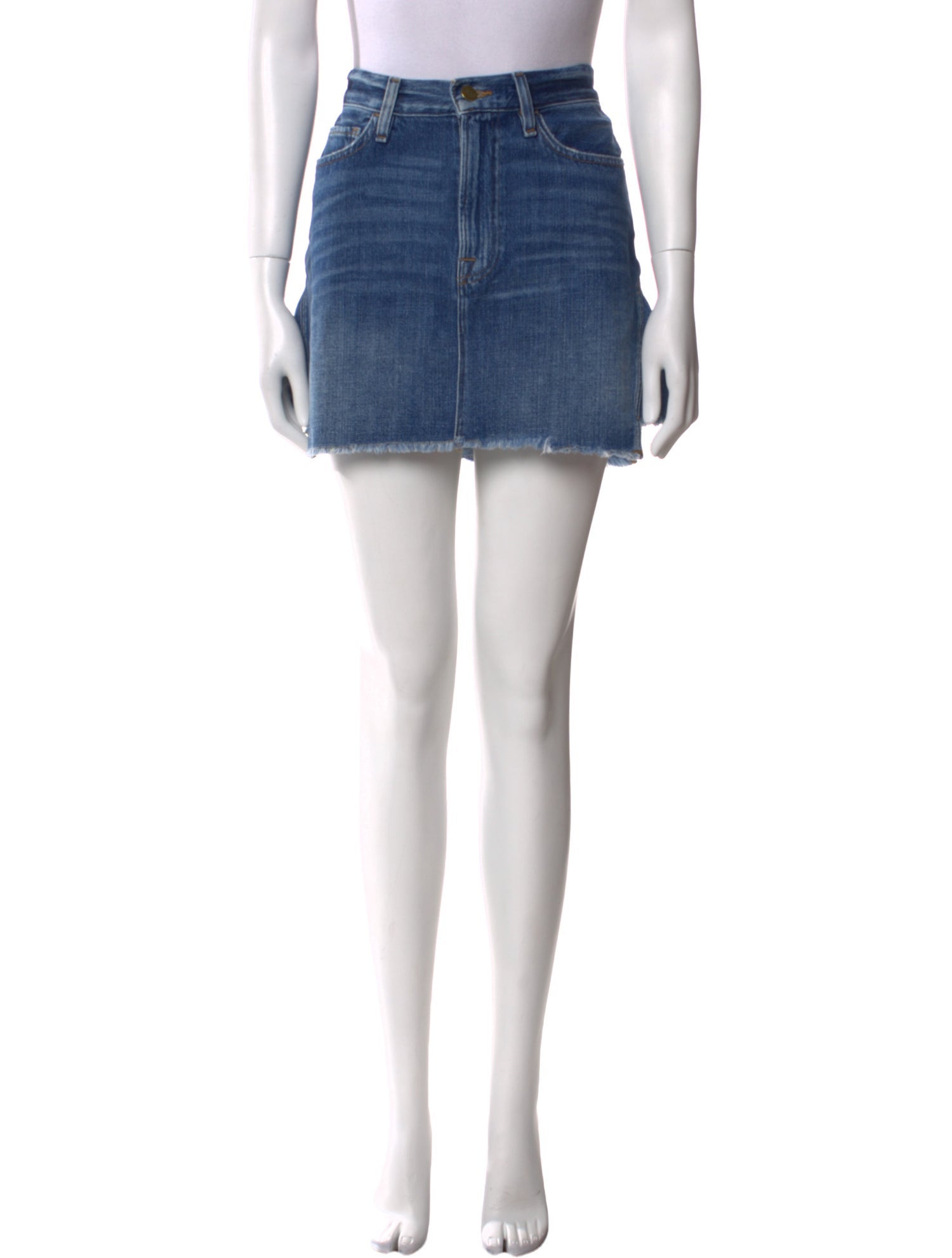 FRAME Distressed Accents Mini Skirt