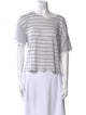 FRAME Linen Striped Crop Top