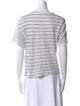 FRAME Linen Striped Crop Top