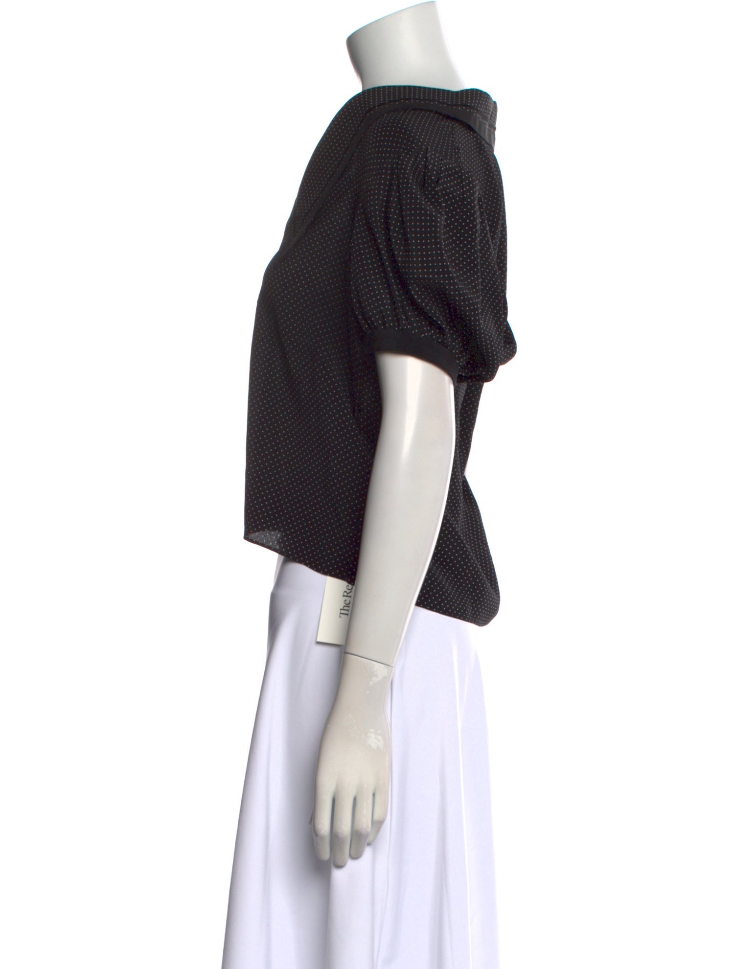 FRAME Silk Short Sleeve Crop Top