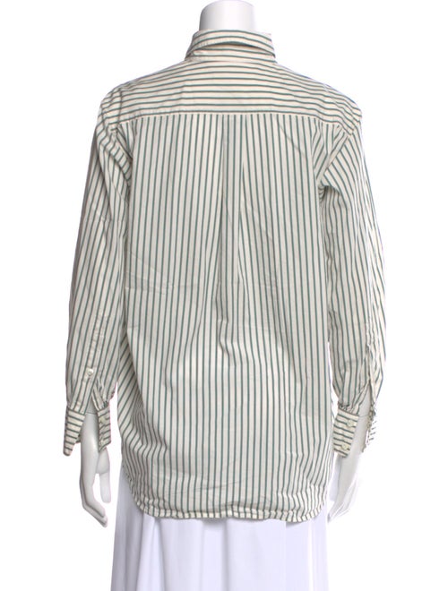 FRAME Striped Long Sleeve Button-Up Top
