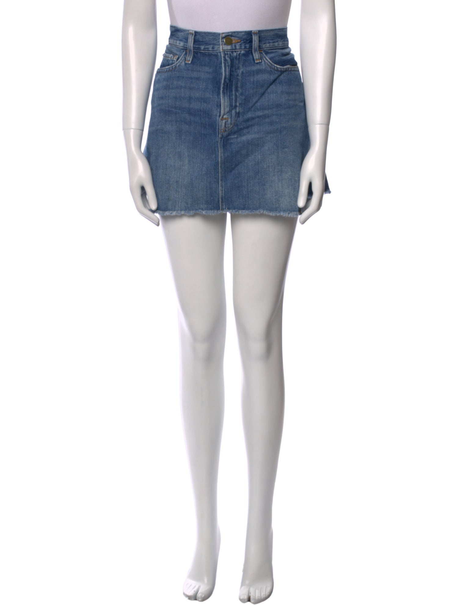 FRAME Distressed Accents Mini Skirt