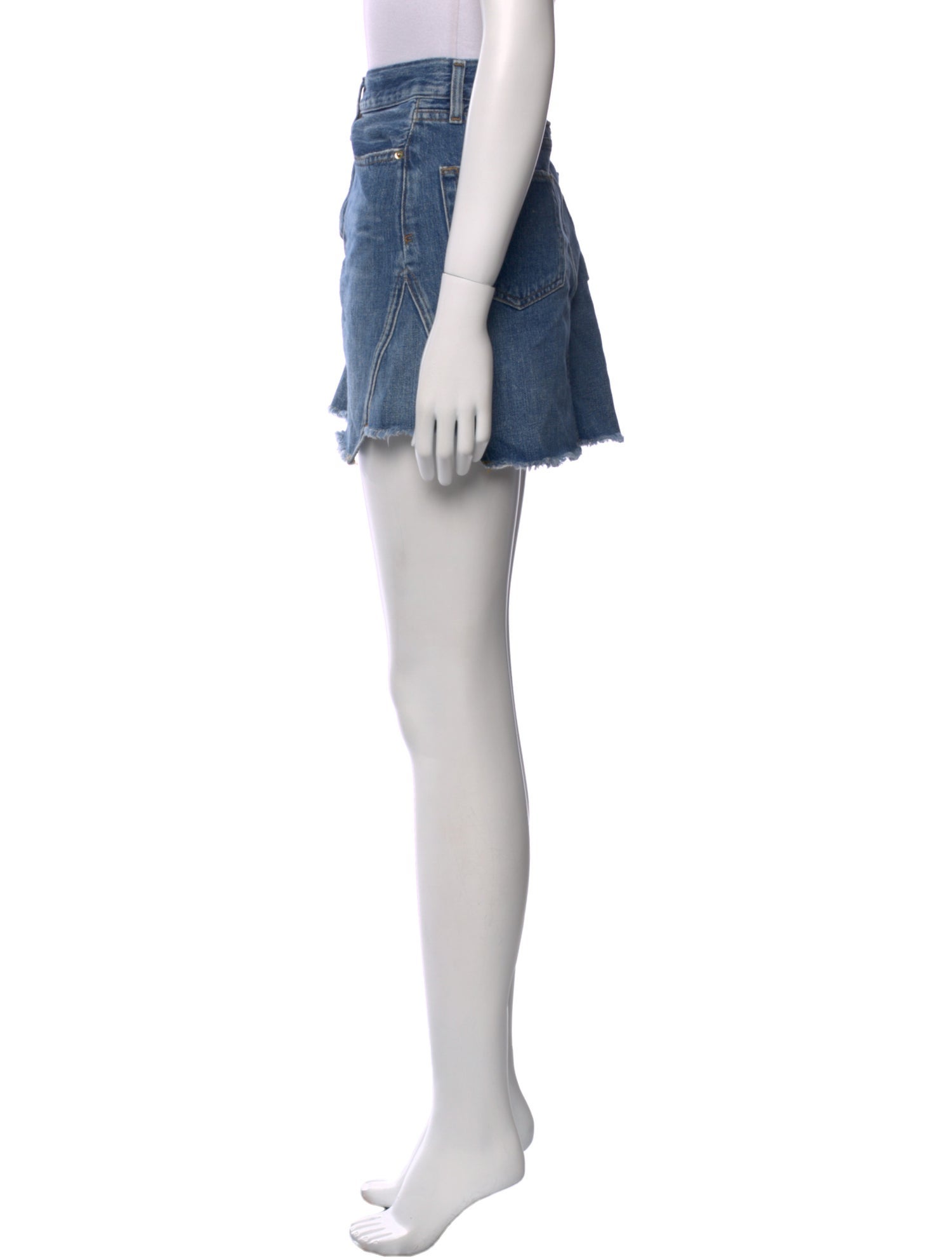 FRAME Distressed Accents Mini Skirt