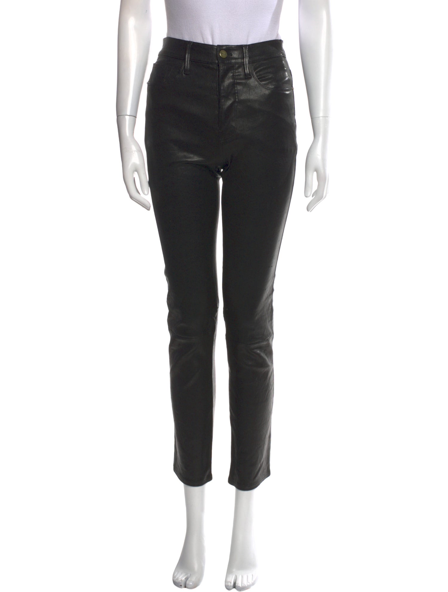 FRAME Lamb Leather Straight Leg Pants