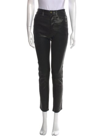 FRAME Lamb Leather Straight Leg Pants