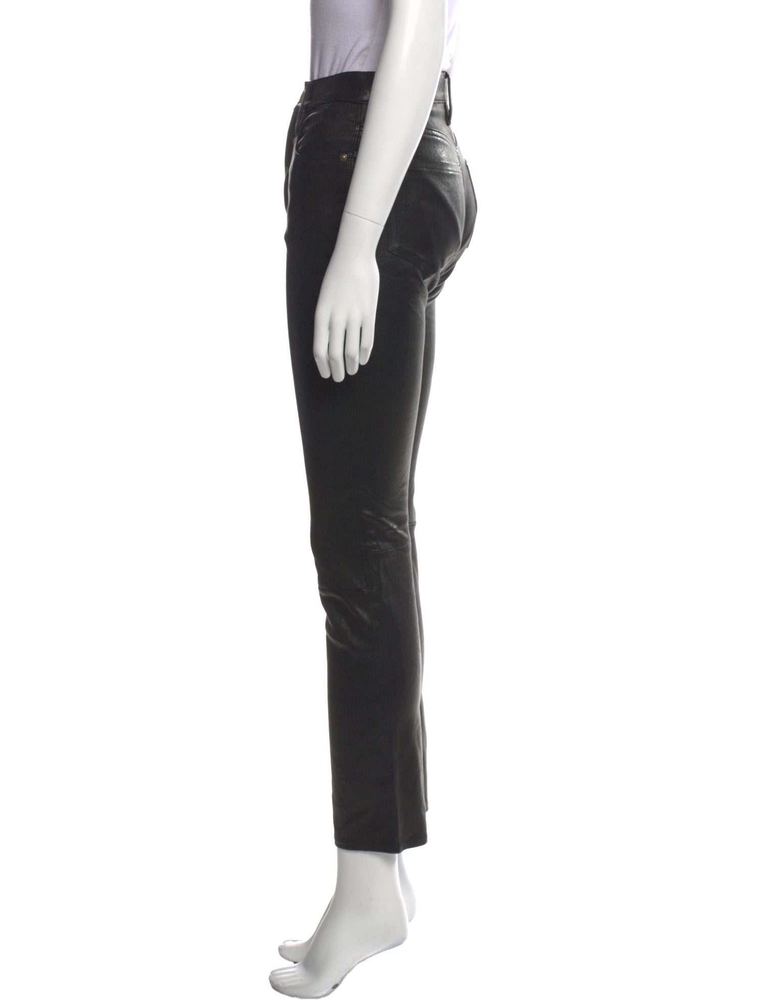 FRAME Lamb Leather Straight Leg Pants