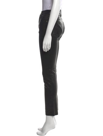 FRAME Lamb Leather Straight Leg Pants