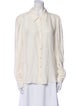 FRAME Silk Long Sleeve Button-Up Top