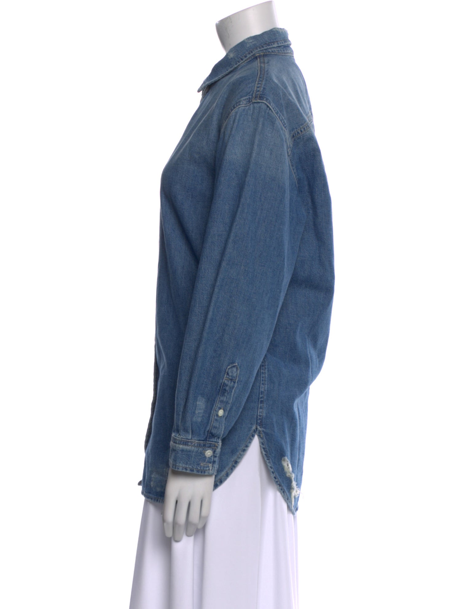 FRAME Long Sleeve Button-Up Top