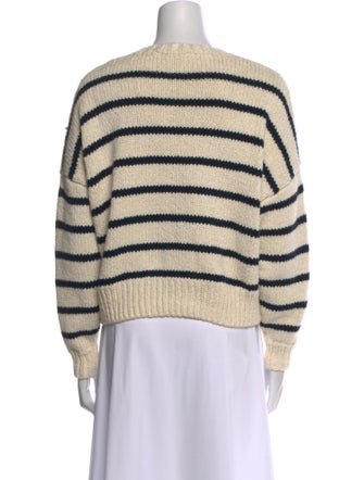 FRAME Striped Scoop Neck Sweater