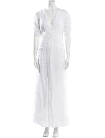 FRAME V-Neck Long Dress