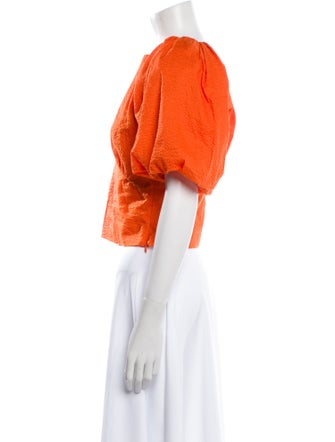 FRAME Bateau Neckline Short Sleeve Crop Top