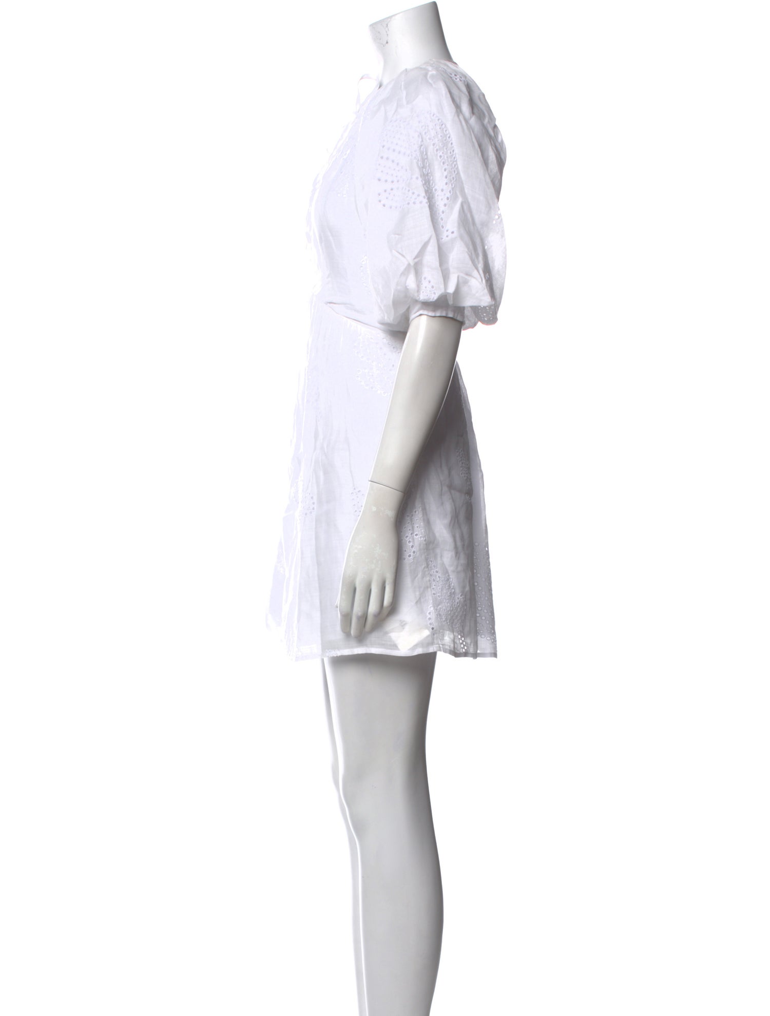 FRAME Tie Neck Mini Dress