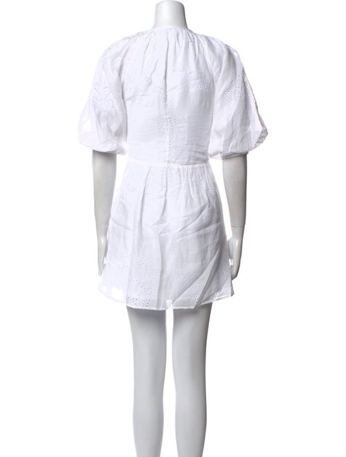 FRAME Tie Neck Mini Dress