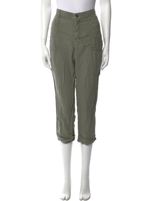 FRAME Linen Straight Leg Pants