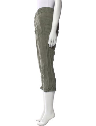 FRAME Linen Straight Leg Pants