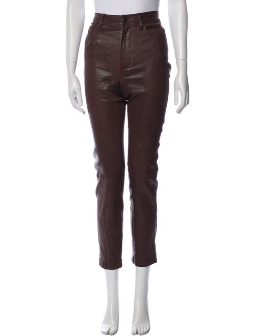 FRAME Leather Straight Leg Pants