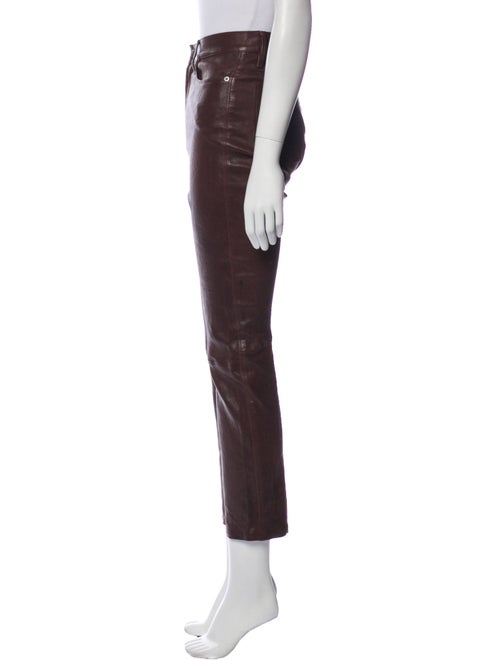 FRAME Leather Straight Leg Pants