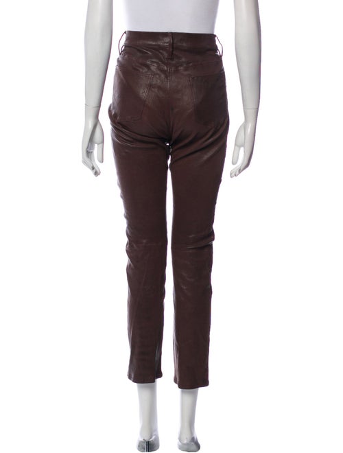 FRAME Leather Straight Leg Pants