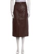 FRAME Leather Midi Length Skirt