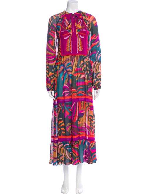 FRAME Printed Long Dress