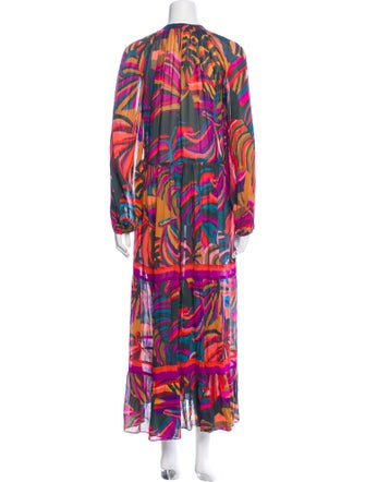 FRAME Printed Long Dress