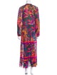 FRAME Printed Long Dress
